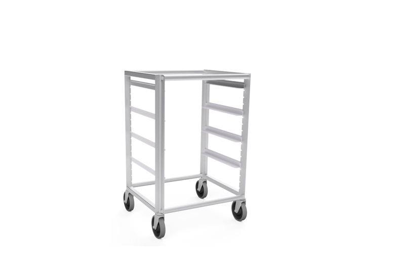 Half Height 4 Tray Aluminum Glass Rack