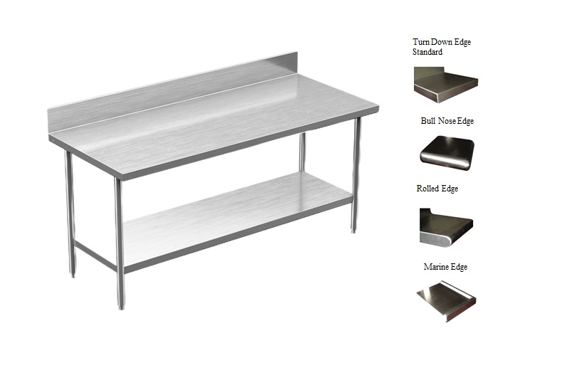 Stainless Steel Work Table with Backsplash